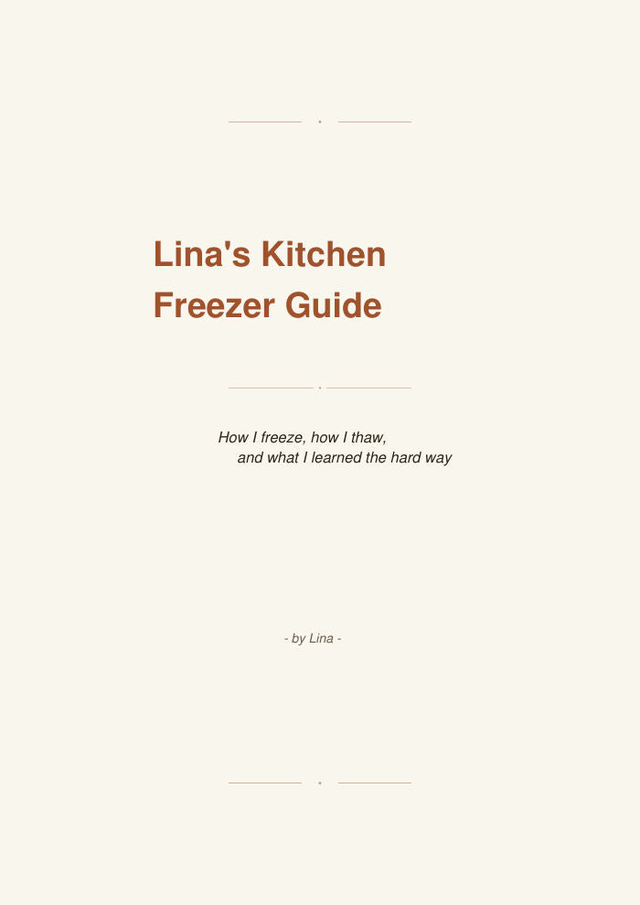 Lina's Freezer Guide